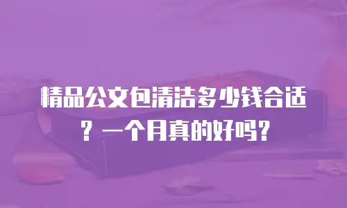 精品公文包清洁多少钱合适？一个月真的好吗？