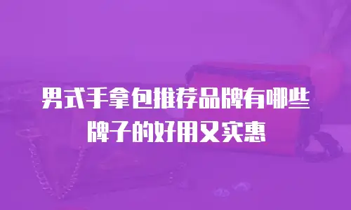 男式手拿包推荐品牌有哪些牌子的好用又实惠
