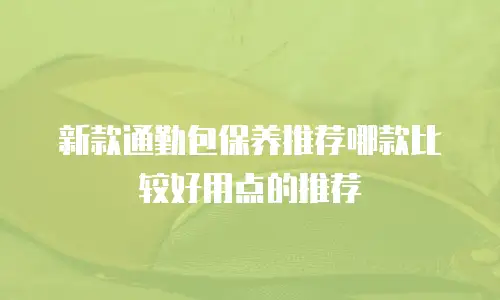 新款通勤包保养推荐哪款比较好用点的推荐