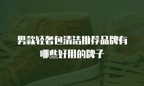 男款轻奢包清洁推荐品牌有哪些好用的牌子