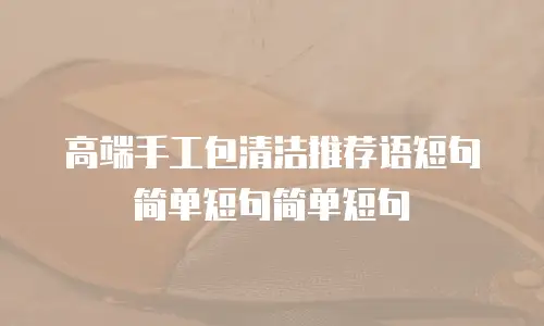 高端手工包清洁推荐语短句简单短句简单短句