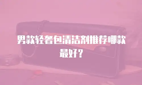 男款轻奢包清洁剂推荐哪款最好？