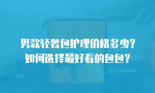 男款轻奢包护理价格多少？如何选择最好看的包包？
