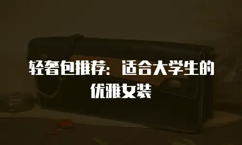 轻奢包推荐：适合大学生的优雅女装