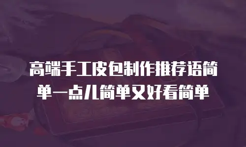 高端手工皮包制作推荐语简单一点儿简单又好看简单