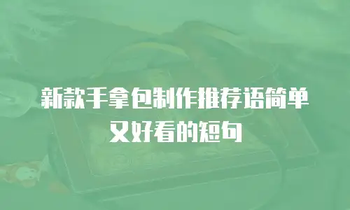 新款手拿包制作推荐语简单又好看的短句