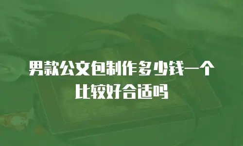 男款公文包制作多少钱一个比较好合适吗