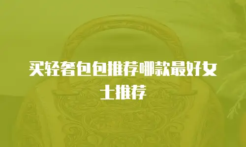 买轻奢包包推荐哪款最好女士推荐
