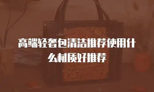 高端轻奢包清洁推荐使用什么材质好推荐