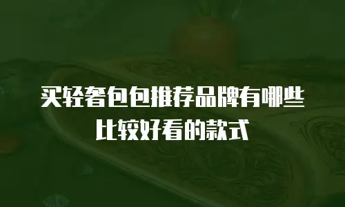 买轻奢包包推荐品牌有哪些比较好看的款式