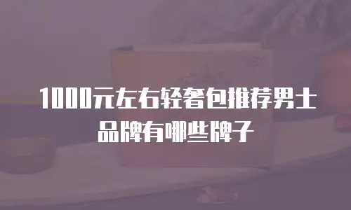 1000元左右轻奢包推荐男士品牌有哪些牌子
