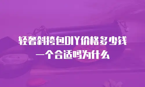 轻奢斜挎包DIY价格多少钱一个合适吗为什么