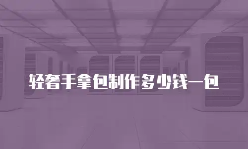 轻奢手拿包制作多少钱一包