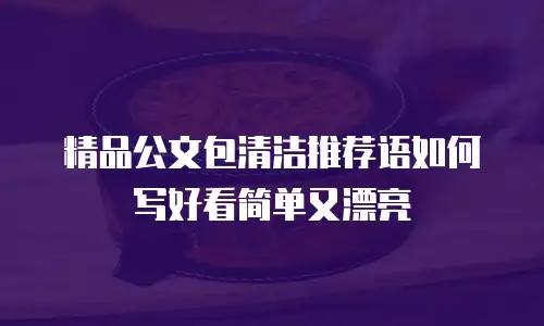 精品公文包清洁推荐语如何写好看简单又漂亮