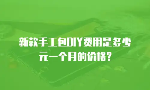 新款手工包DIY费用是多少元一个月的价格？
