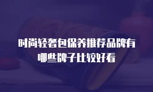 时尚轻奢包保养推荐品牌有哪些牌子比较好看