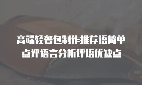 高端轻奢包制作推荐语简单点评语言分析评语优缺点