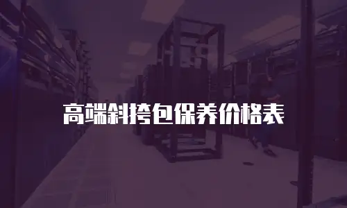 高端斜挎包保养价格表