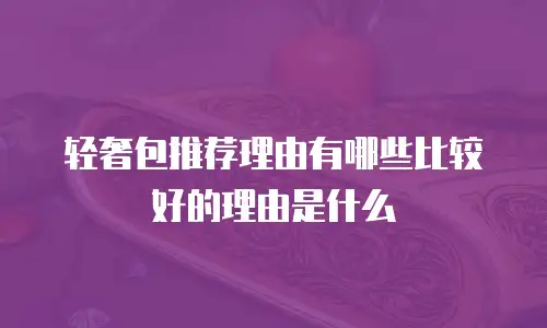 轻奢包推荐理由有哪些比较好的理由是什么