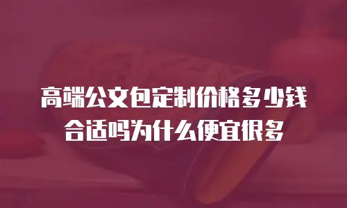 高端公文包定制价格多少钱合适吗为什么便宜很多