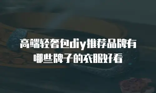 高端轻奢包diy推荐品牌有哪些牌子的衣服好看