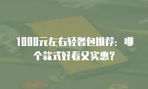 1000元左右轻奢包推荐：哪个款式好看又实惠？