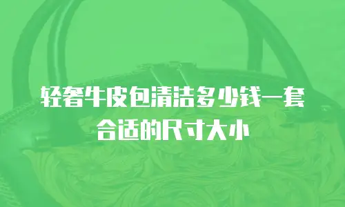 轻奢牛皮包清洁多少钱一套合适的尺寸大小