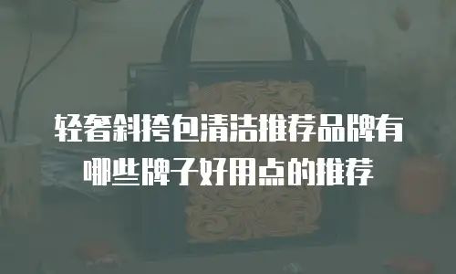 轻奢斜挎包清洁推荐品牌有哪些牌子好用点的推荐