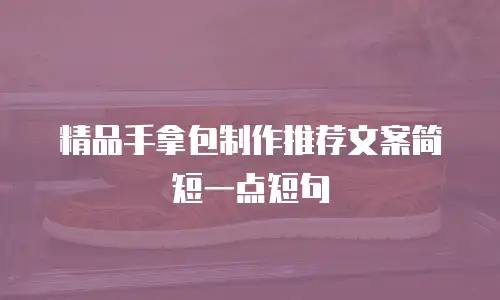 精品手拿包制作推荐文案简短一点短句