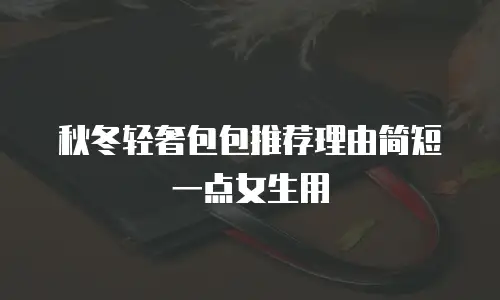 秋冬轻奢包包推荐理由简短一点女生用