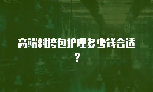 高端斜挎包护理多少钱合适？