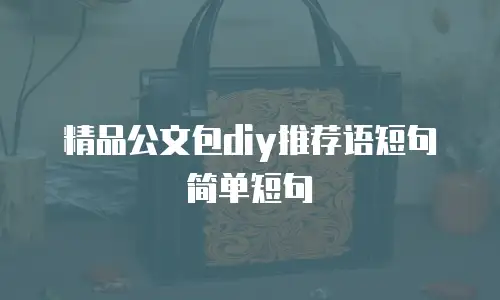 精品公文包diy推荐语短句简单短句