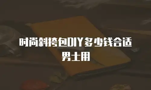 时尚斜挎包DIY多少钱合适男士用