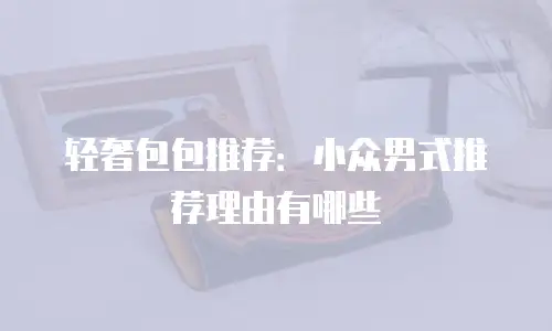 轻奢包包推荐：小众男式推荐理由有哪些