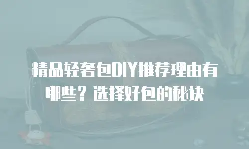 精品轻奢包DIY推荐理由有哪些？选择好包的秘诀