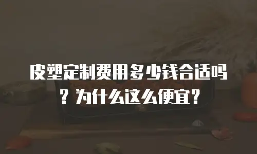 皮塑定制费用多少钱合适吗？为什么这么便宜？
