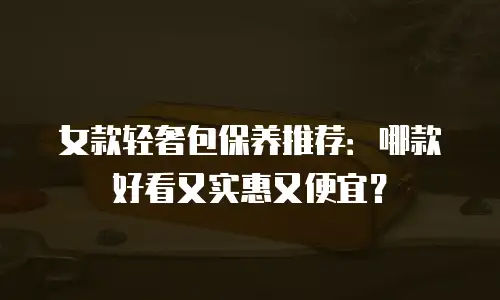 女款轻奢包保养推荐：哪款好看又实惠又便宜？