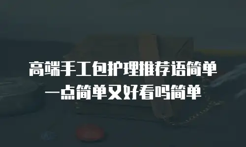 高端手工包护理推荐语简单一点简单又好看吗简单
