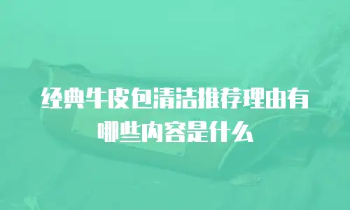 经典牛皮包清洁推荐理由有哪些内容是什么