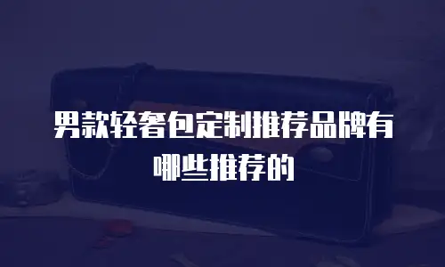 男款轻奢包定制推荐品牌有哪些推荐的