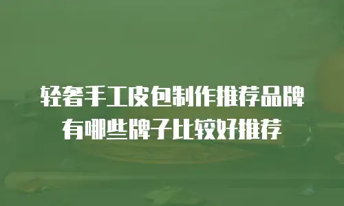 轻奢手工皮包制作推荐品牌有哪些牌子比较好推荐