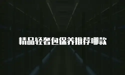 精品轻奢包保养推荐哪款