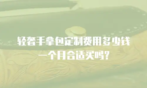 轻奢手拿包定制费用多少钱一个月合适买吗？