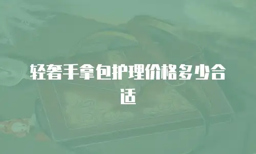 轻奢手拿包护理价格多少合适
