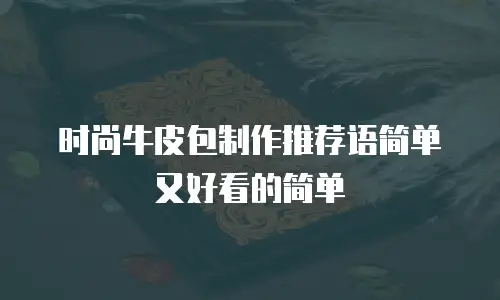 时尚牛皮包制作推荐语简单又好看的简单