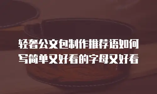 轻奢公文包制作推荐语如何写简单又好看的字母又好看