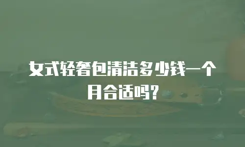 女式轻奢包清洁多少钱一个月合适吗？