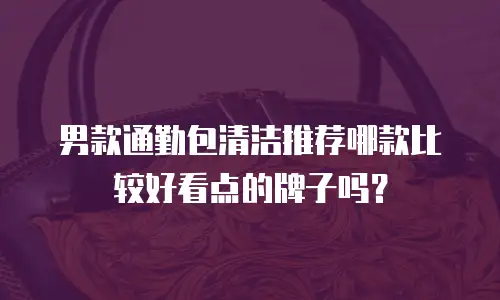 男款通勤包清洁推荐哪款比较好看点的牌子吗？