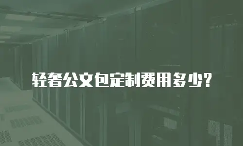 轻奢公文包定制费用多少？