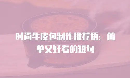 时尚牛皮包制作推荐语：简单又好看的短句